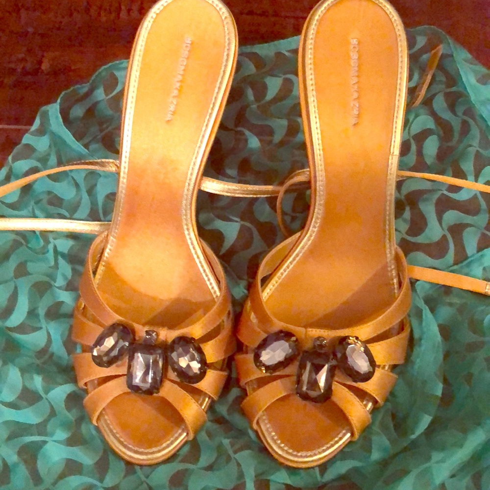 Mustard gold heels
